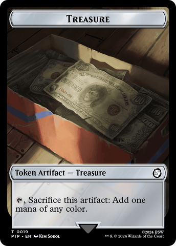 Treasure (0019) // Soldier (0004) Double-Sided Token [Fallout Tokens]