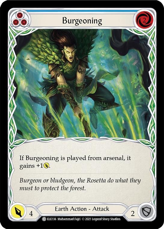 Burgeoning (Blue) [ELE136] (Tales of Aria)  1st Edition Normal