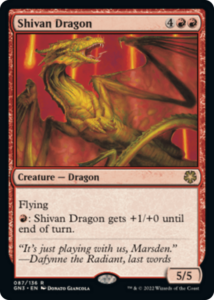 Shivan Dragon [Game Night: Free-for-All]
