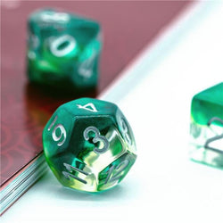 RPG Dice | "Forest Dragon's Eye" | Set of 7