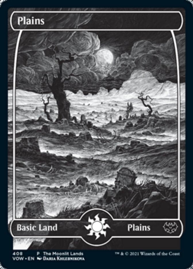 Plains (The Moonlit Lands) (Foil Etched) [Innistrad: Crimson Vow Promos]