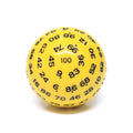 RPG Dice | d100 | Solid Yellow | Black Ink