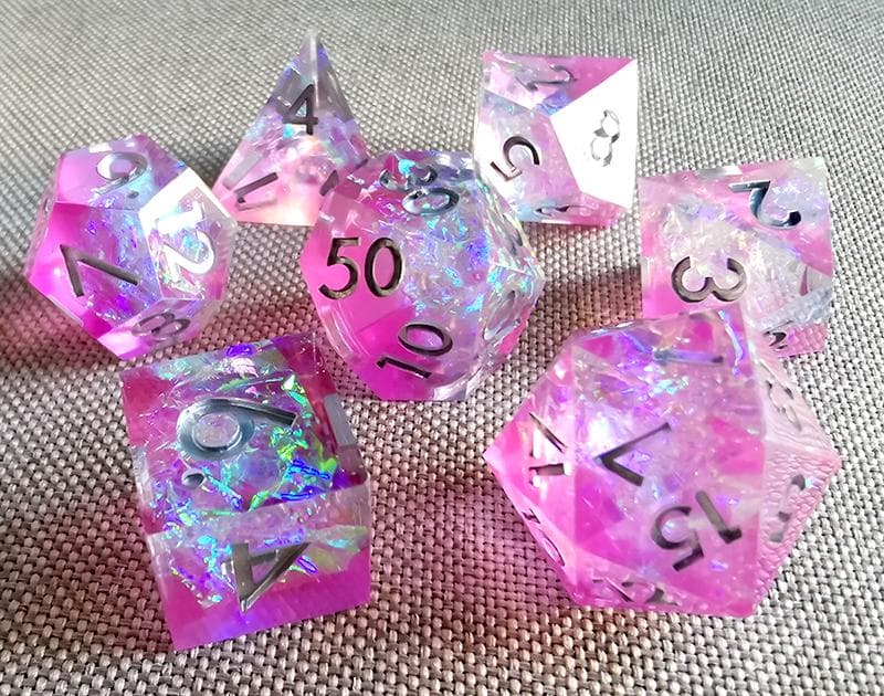 RPG Dice | "Esteemed Envoy" (Sharp Edged) | Set of 7