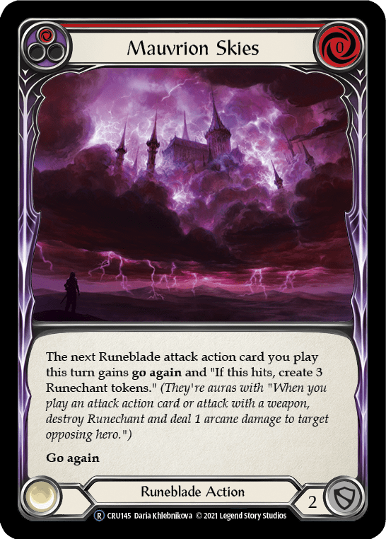 Mauvrion Skies (Red) [U-CRU145] (Crucible of War Unlimited)  Unlimited Rainbow Foil