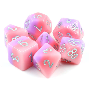 RPG Dice | Pastel Candy "Sleeping Beauty" | Set of 7