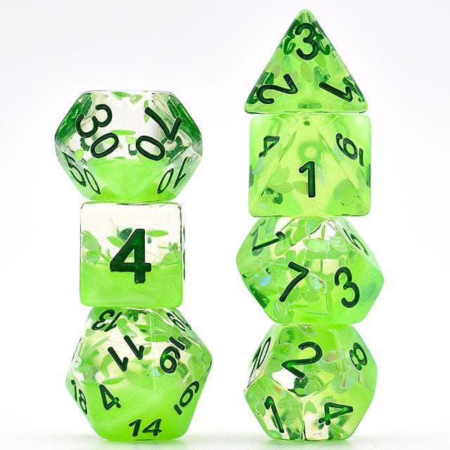 RPG Dice | "Spring Leaves" | Set of 7
