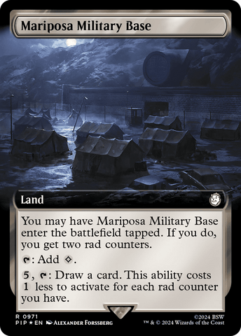 Mariposa Military Base (Extended Art) (Surge Foil) [Fallout]
