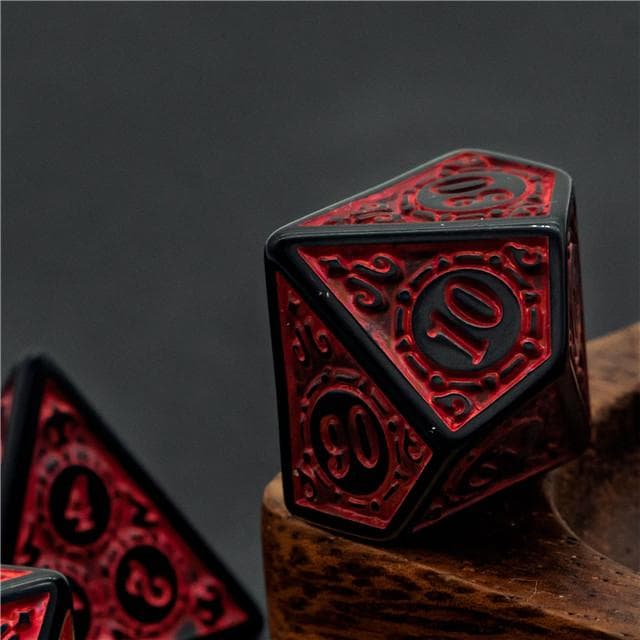 RPG Dice | "Red Alchemy" | Set of 7