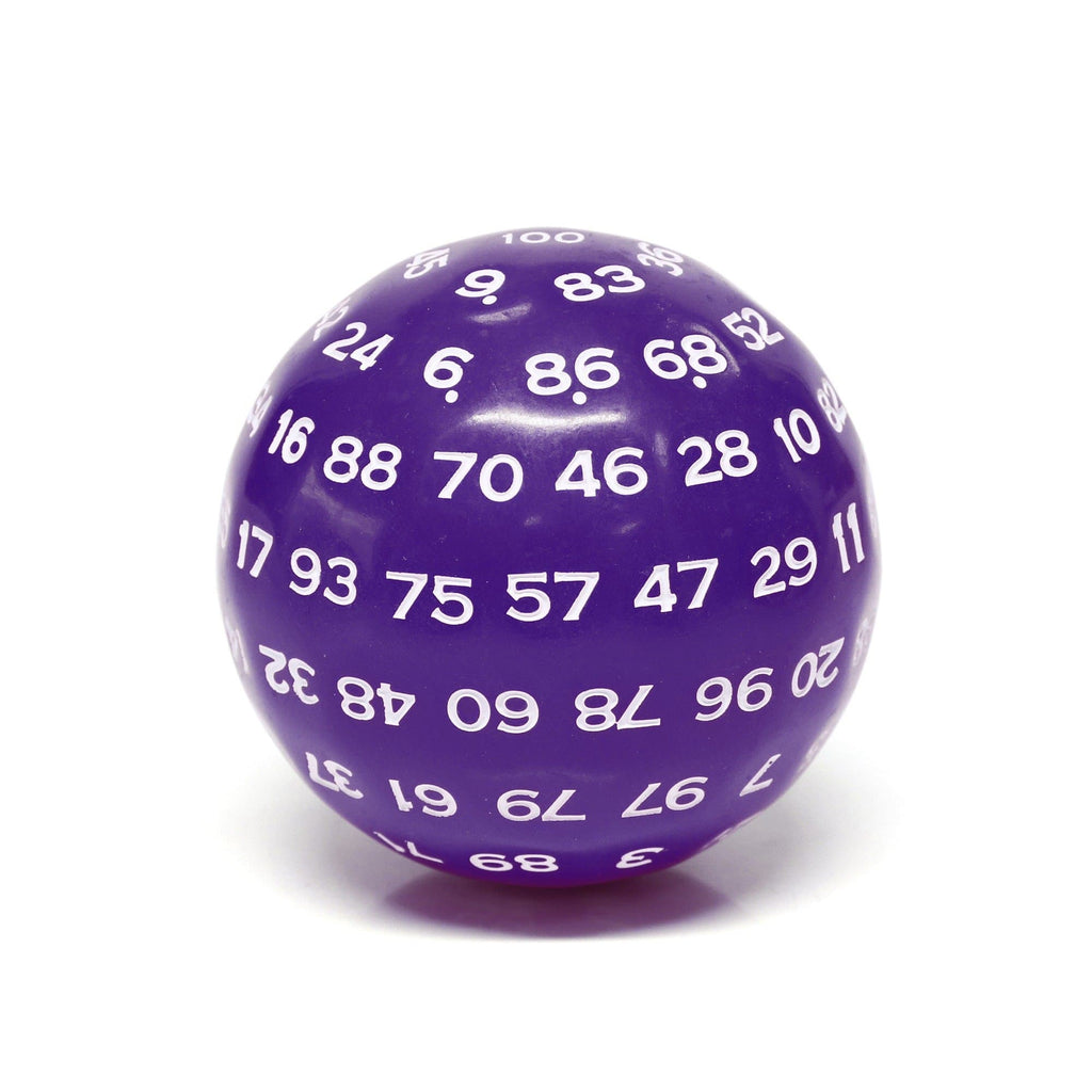 RPG Dice | d100 | Solid Purple | White Ink