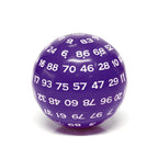 RPG Dice | d100 | Solid Purple | White Ink