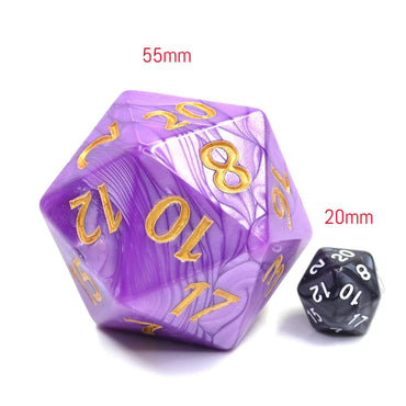 Colossal d20 (55mm) | Purple Pearl w/ Gold Ink