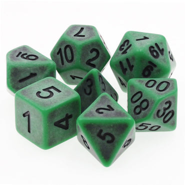 RPG Dice | "Ancient Green" | Set of 7