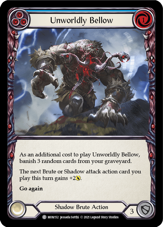 Unworldly Bellow (Blue) [MON152-RF] 1st Edition Rainbow Foil