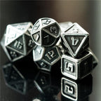 Polyhedral Dice Set | Metal | Mini Silver | Set of 7 (D1001)