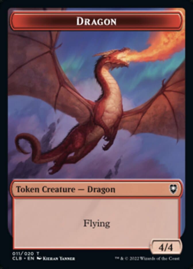 Treasure // Dragon Double-Sided Token [Commander Legends: Battle for Baldur's Gate Tokens]