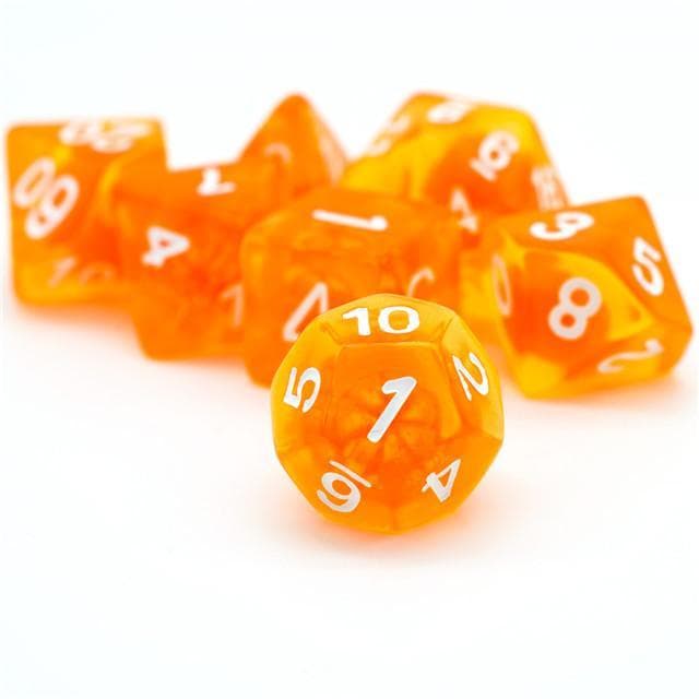 RPG Dice | "Tangerine" | Set of 7