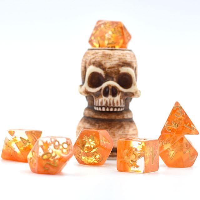 RPG Dice | "Autumn Leaves" | Set of 7