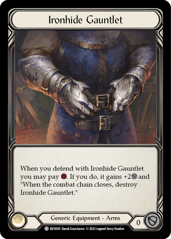 Ironhide Gauntlet [RVD005] (Classic Battles: Rhinar vs Dorinthea)  Rainbow Foil