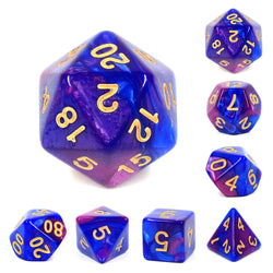 RPG Dice | Blend Purple Blue | Set of 7