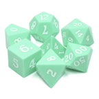 RPG Dice | Pastel Mint (Sharp Edged) | Set of 7