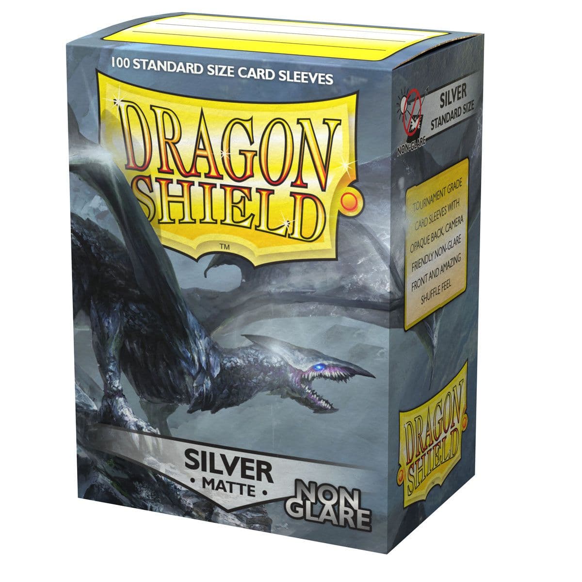 Dragon Shield | Standard Size Sleeves | 100ct | Silver (Non-Glare Matte)