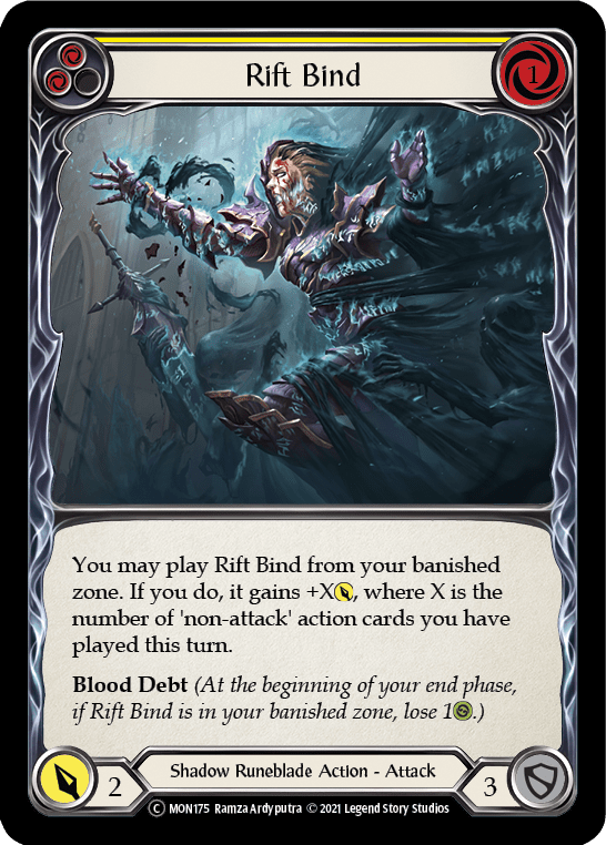 Rift Bind (Yellow) [U-MON175-RF] (Monarch Unlimited)  Unlimited Rainbow Foil