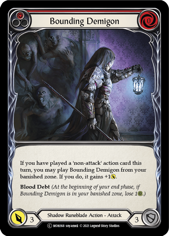 Bounding Demigon (Red) [U-MON168-RF] (Monarch Unlimited)  Unlimited Rainbow Foil