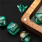 RPG Dice | "Gaea Thorns" White Ink | Set of 7