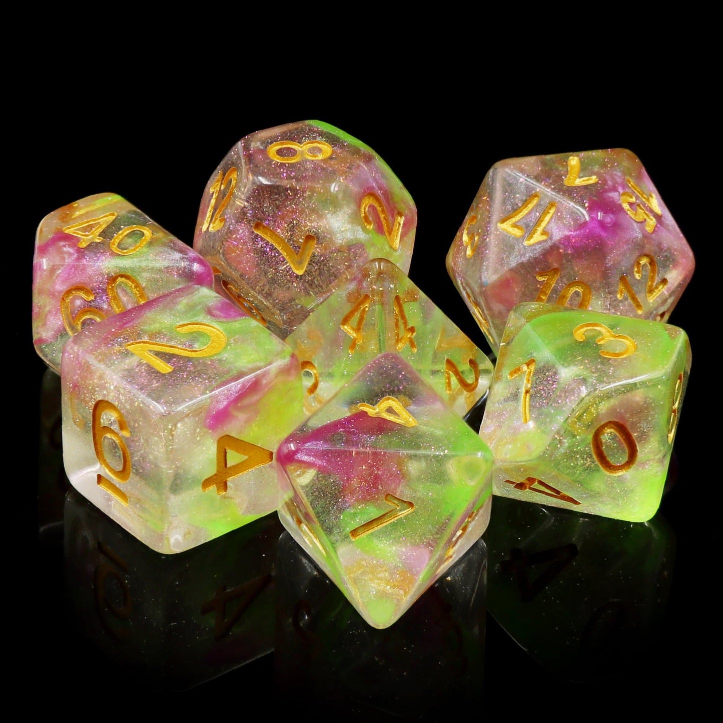 RPG Dice | "Dragon's Blood" | Set of 7