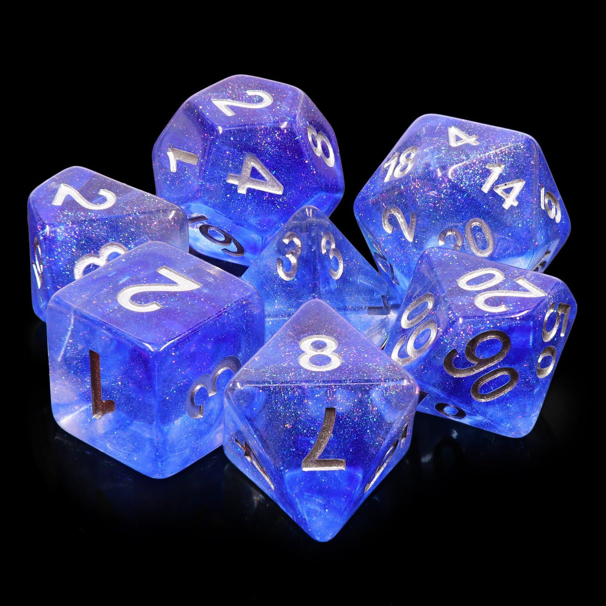 RPG Dice | "Veil of Stars" | Set of 7