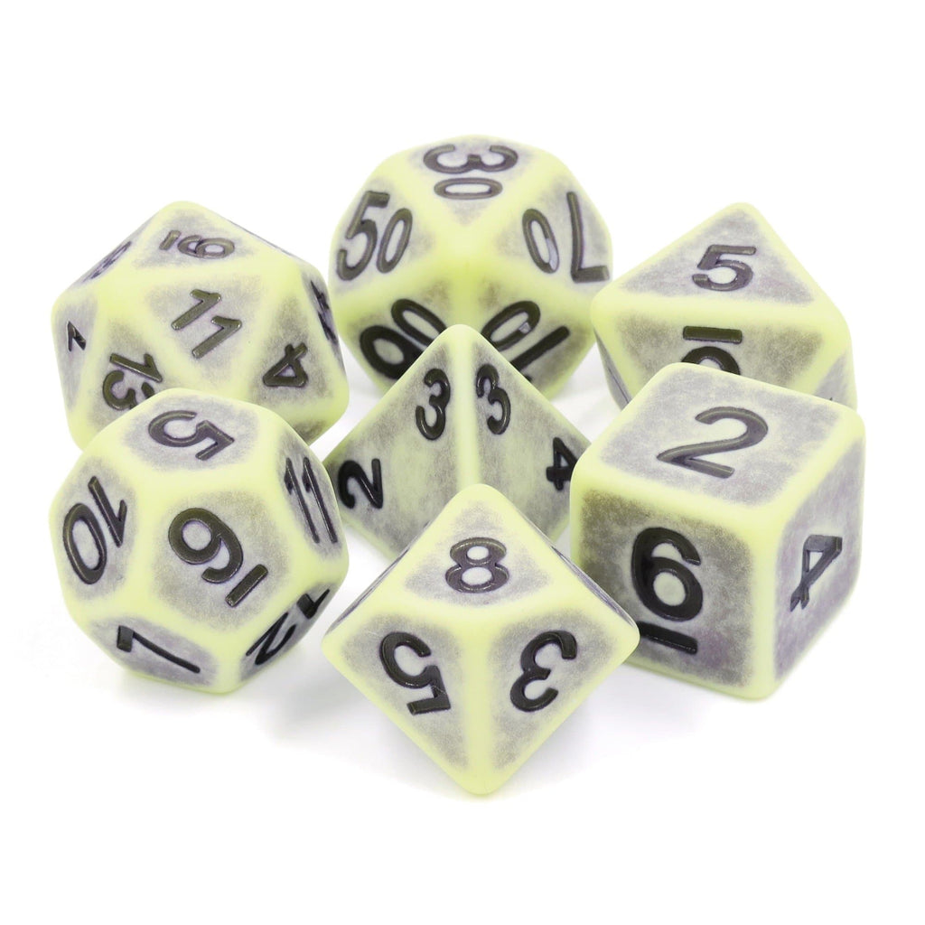 RPG Dice | "Synthwave Strata" | Set of 7