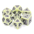 RPG Dice | "Synthwave Strata" | Set of 7