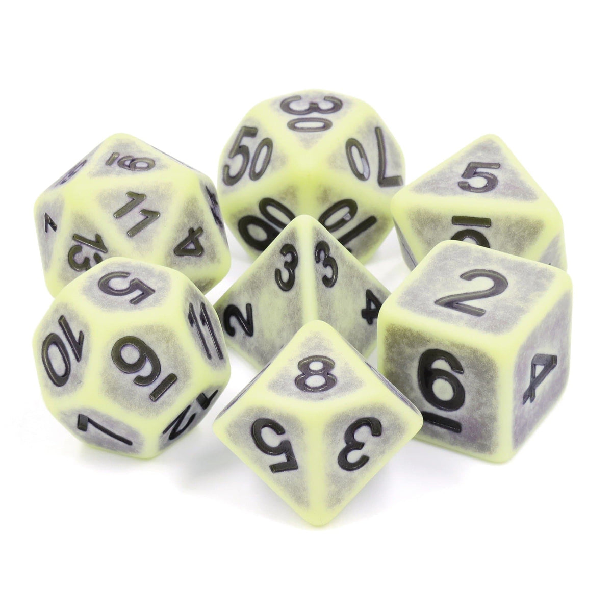 RPG Dice | "Synthwave Strata" | Set of 7