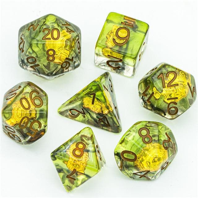 RPG Dice | "Druid's Wolf" | Set of 7