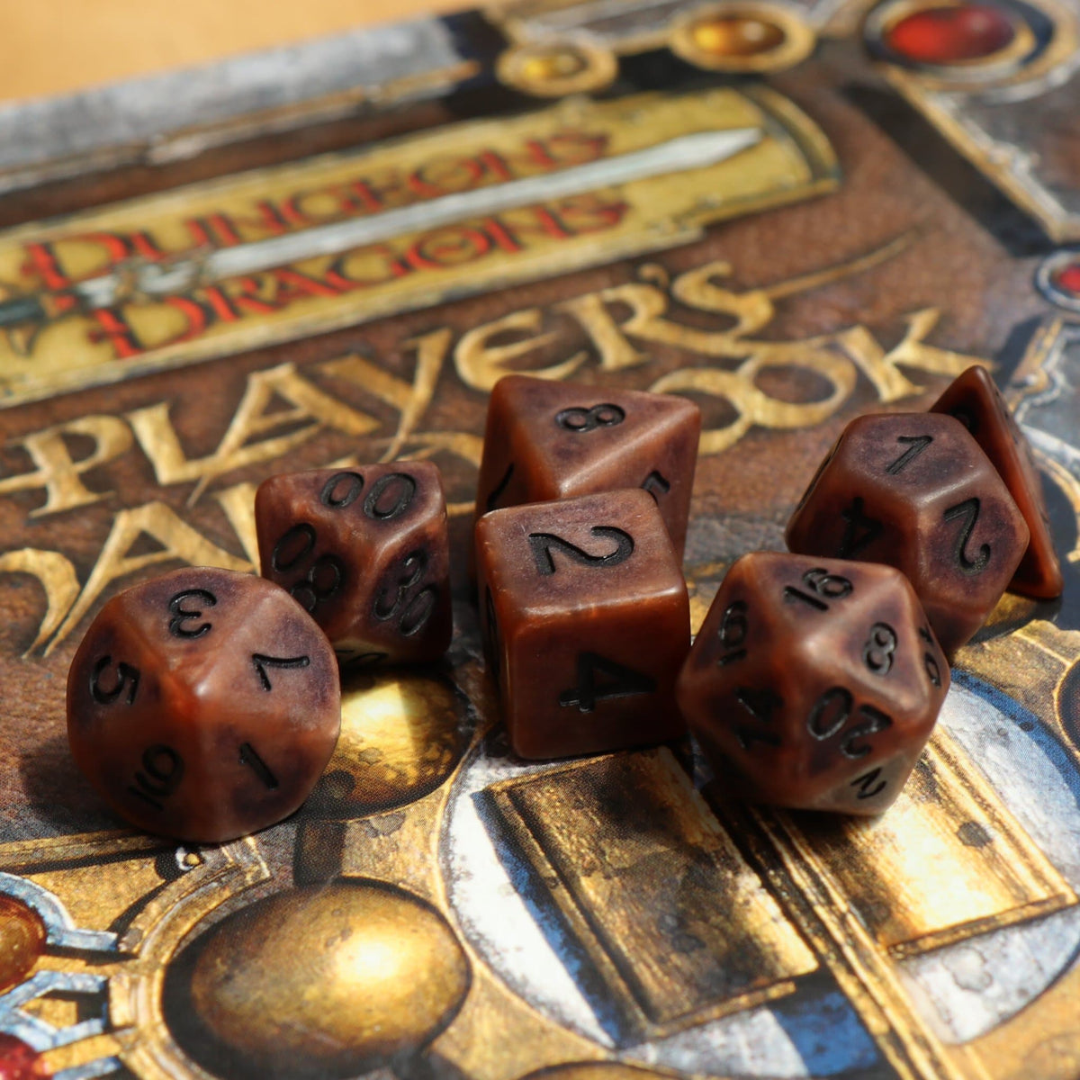 RPG Dice | "Ancient Copper" | Set of 7