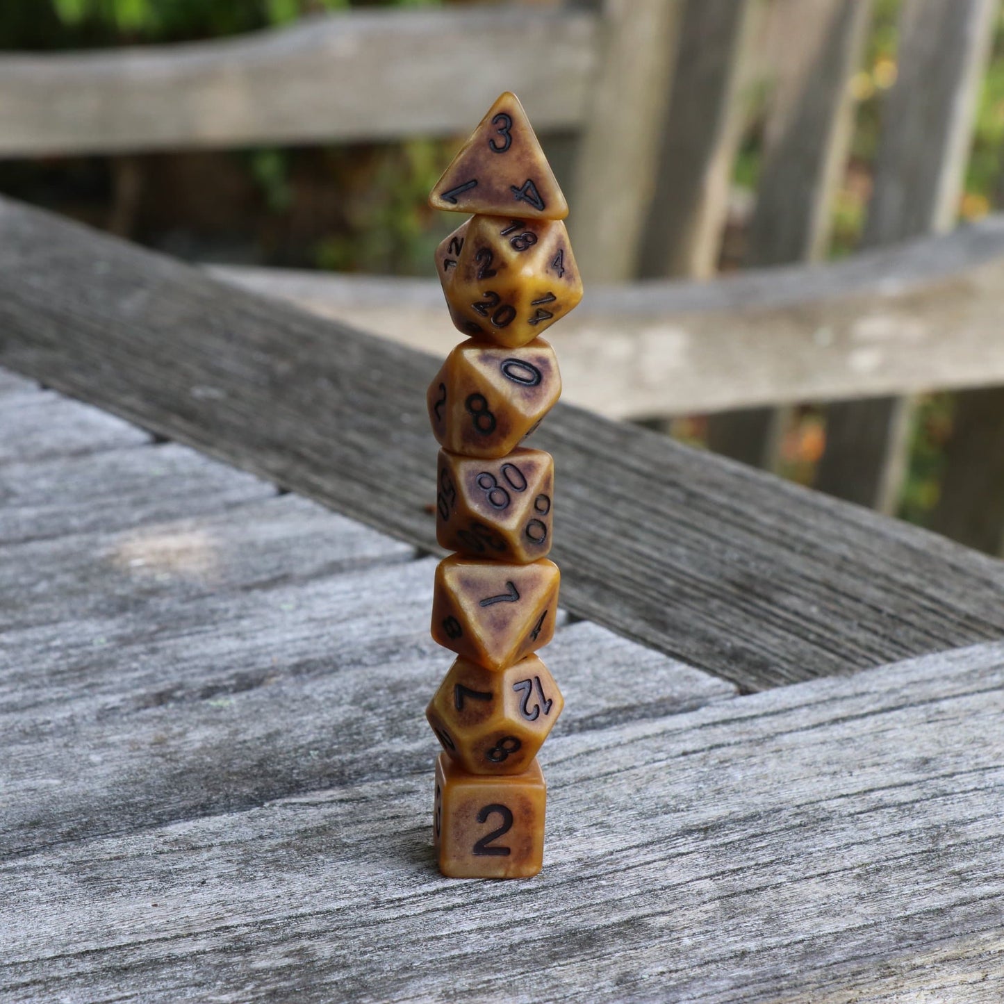 RPG Dice | "Ancient Gold" | Set of 7