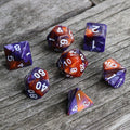 Polyhedral Dice Set | Acrylic | Blend Dark Blue Copper | Set of 7 (D0136)