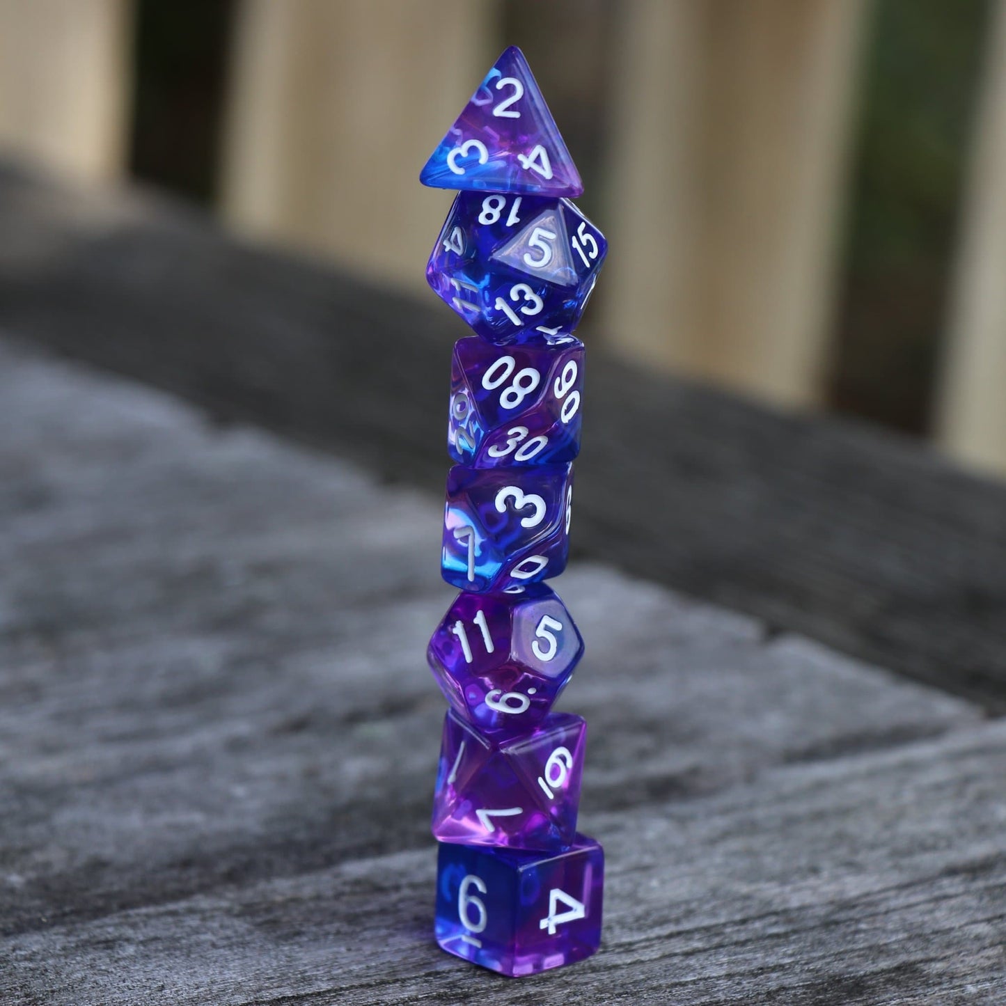 RPG Dice - "Indigo Sea" - Set of 7