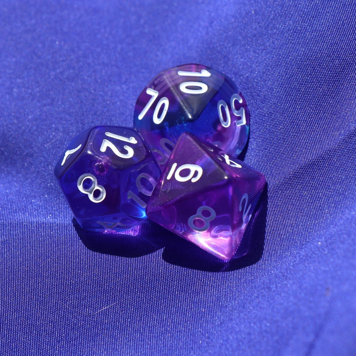 RPG Dice - "Indigo Sea" - Set of 7
