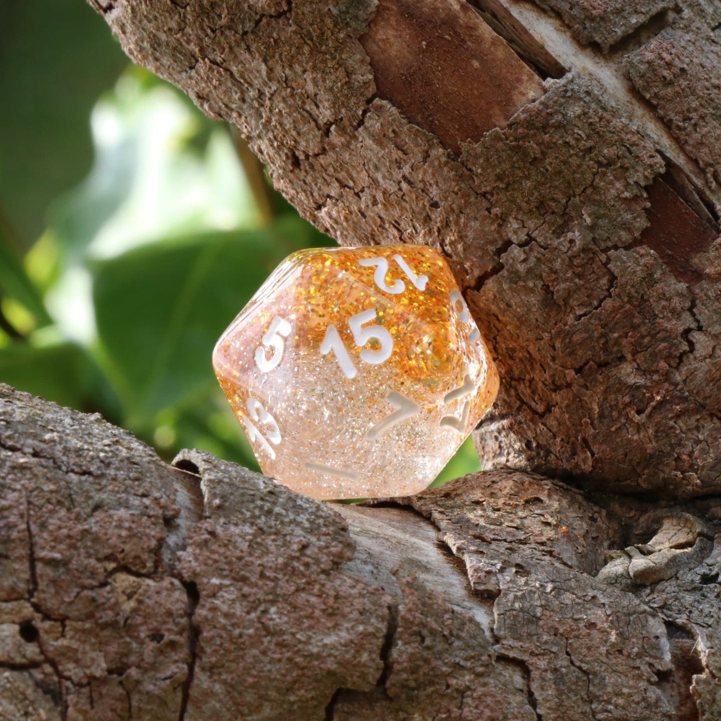 RPG Dice - Gold Silver Particles - Set of 7