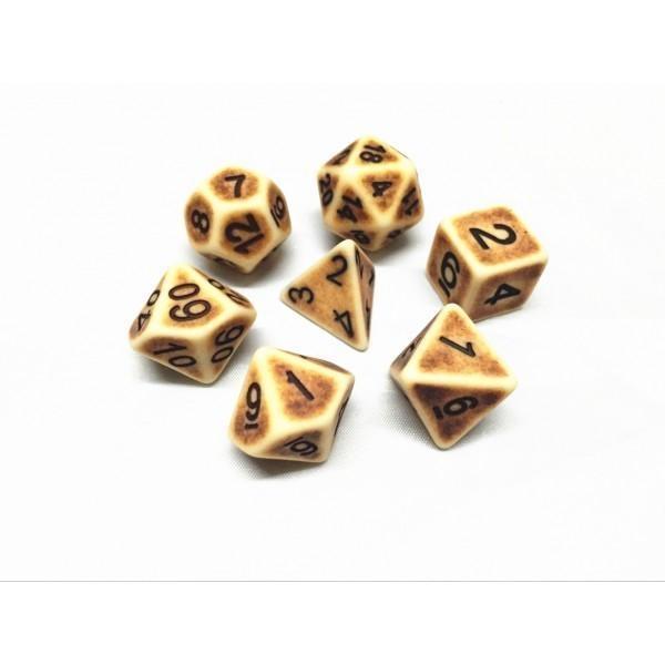 RPG Dice - "Dragon Bone" - Set of 7