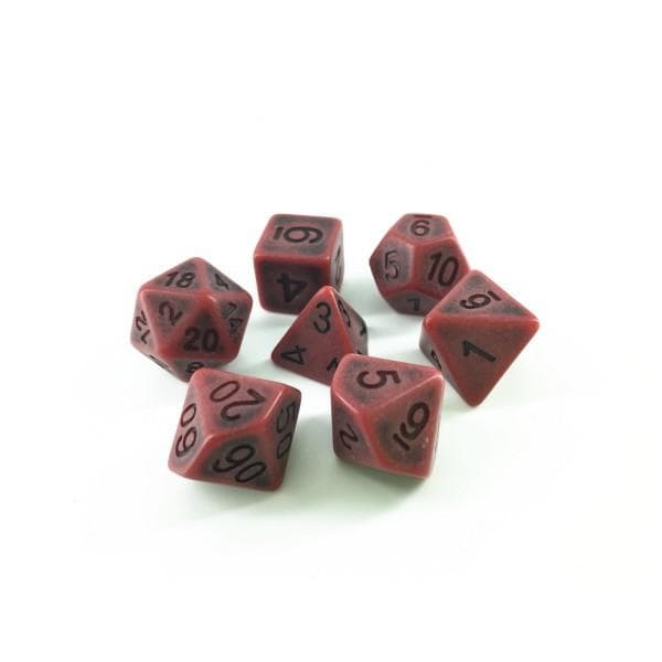 RPG Dice | "Ancient Red" | Set of 7
