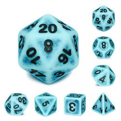 RPG Dice | "Ancient Mist" Peacock | Set of 7