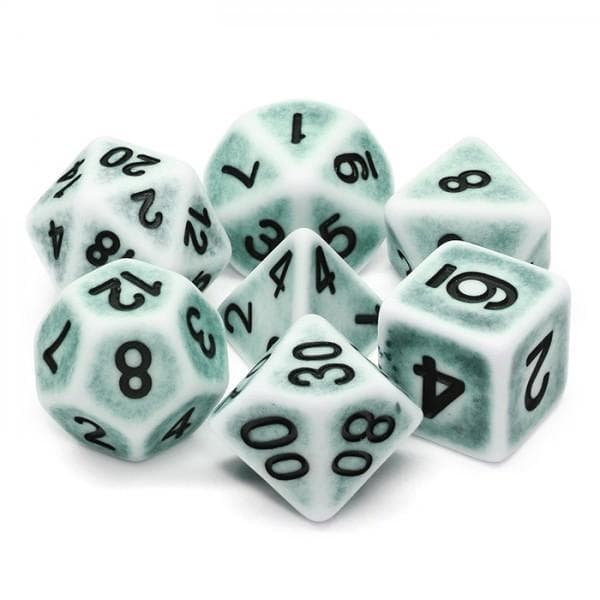 RPG Dice | "Ancient Mist" Pine | Set of 7