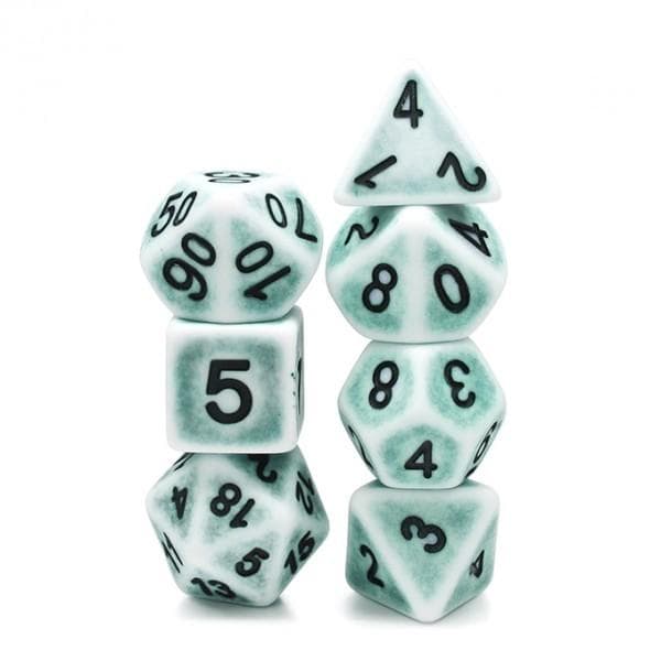 RPG Dice | "Ancient Mist" Pine | Set of 7