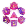 RPG Dice | "Arcane Aurora" Gold Ink | Set of 7