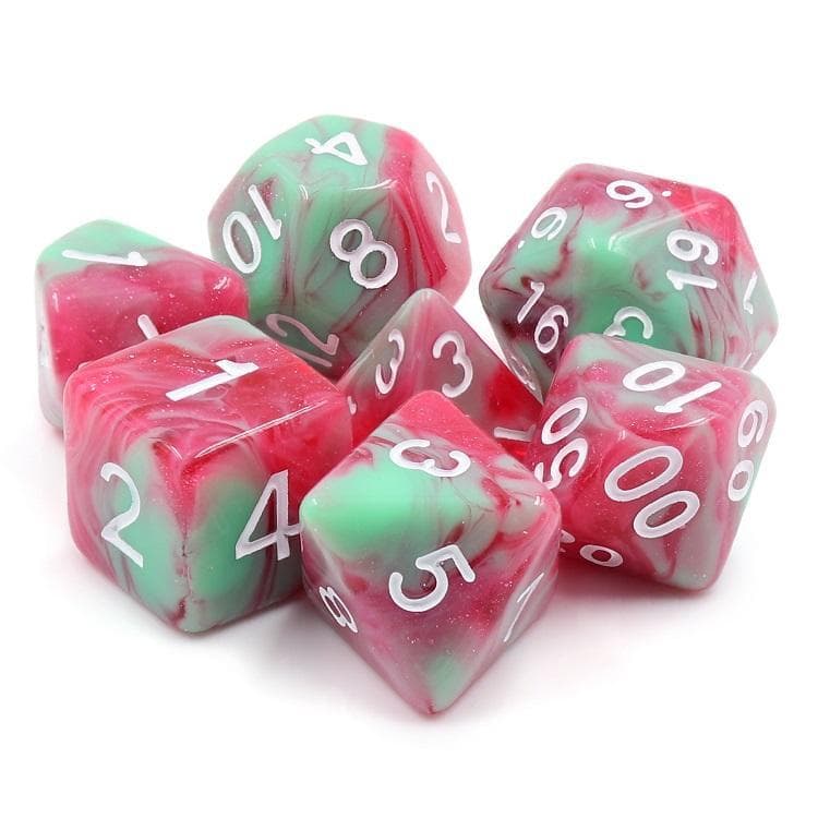 RPG Dice - Strawberry Jam - Set of 7