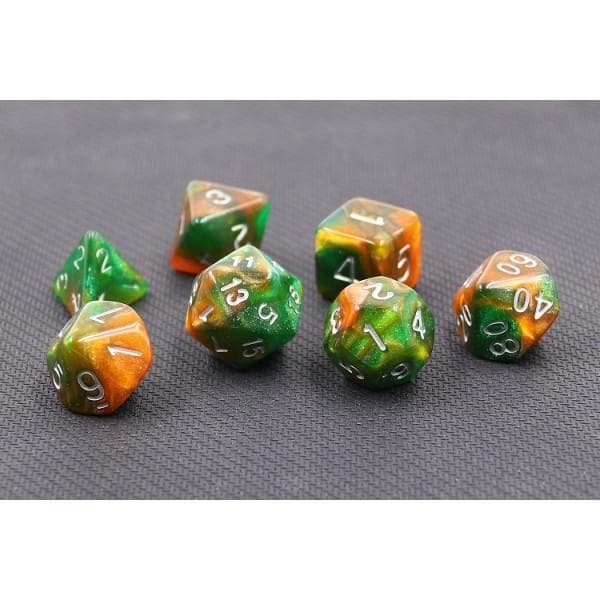 RPG Dice | "Emerald Vale" | Set of 7