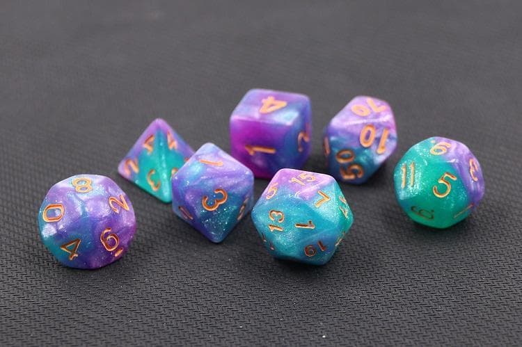 RPG Dice | "Byzantium" | Set of 7