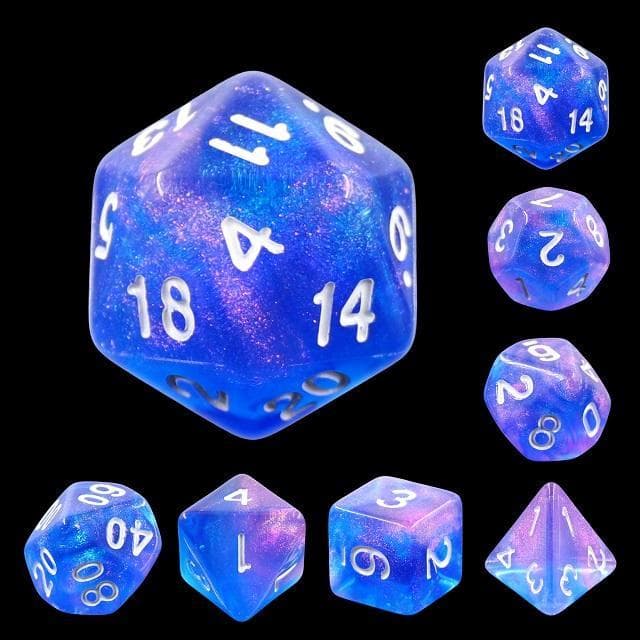 RPG Dice | "Sapphire Phantom" | Set of 7